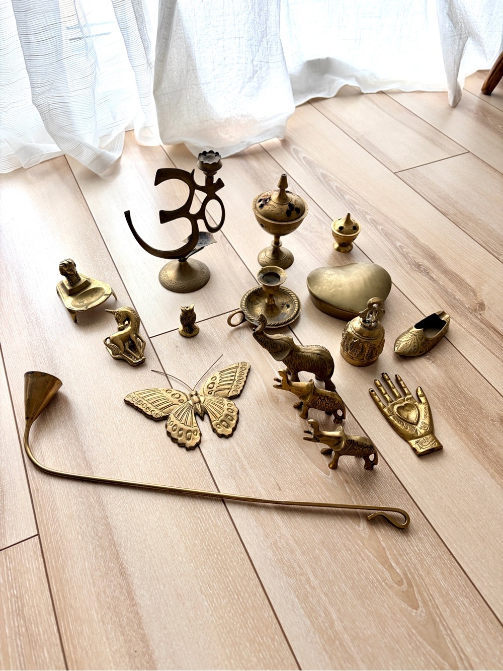 Vintage Brass Home Wall Decor Accents - Gold Tones